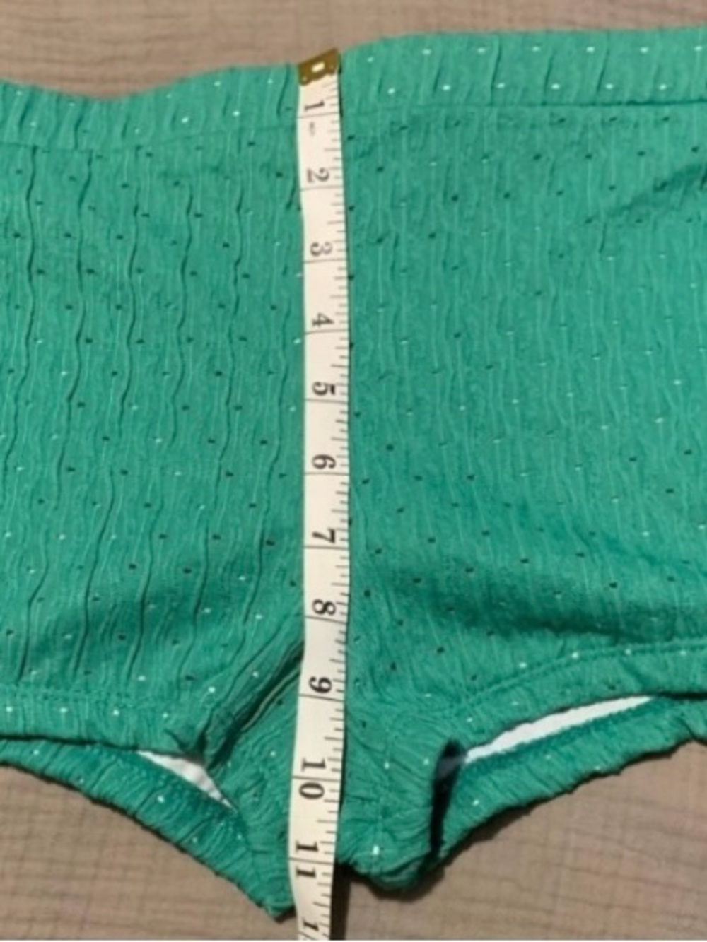 Green Knit Textured High-Rise Bikini Set - Picture 7 of 13